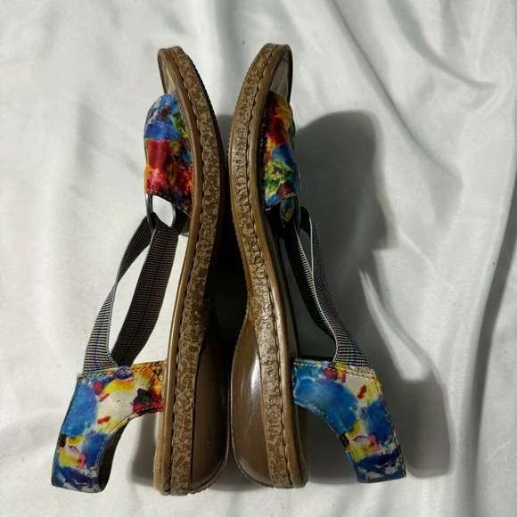 Rieker Sandals Multicolour Elastic Strap Slingback Size 36 (5 1/2) - Picture 3 of 10